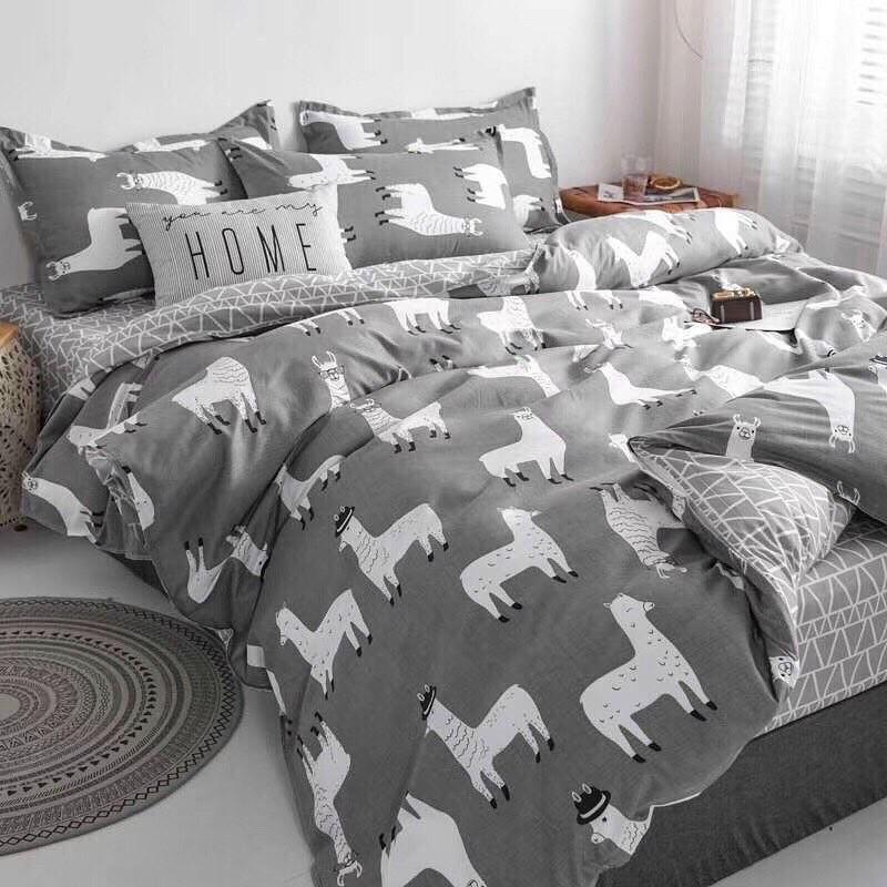 SET CHĂN GA CAO CẤP- HOẠ TIẾT HƯƠU XÁM