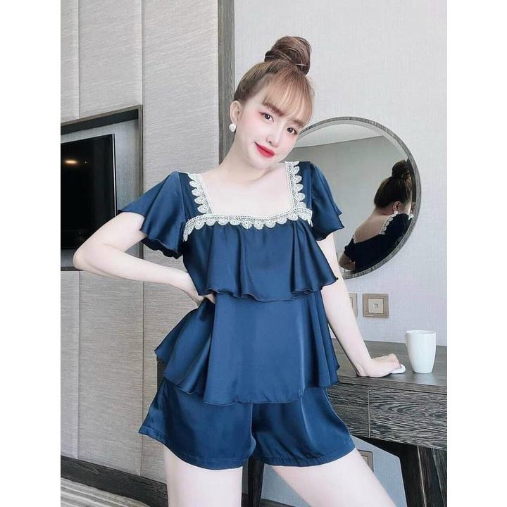 Đồ bộ đùi nữ mặc nhà, bộ cánh tiên phối ren dễ mặc- Phuongaliceshop
