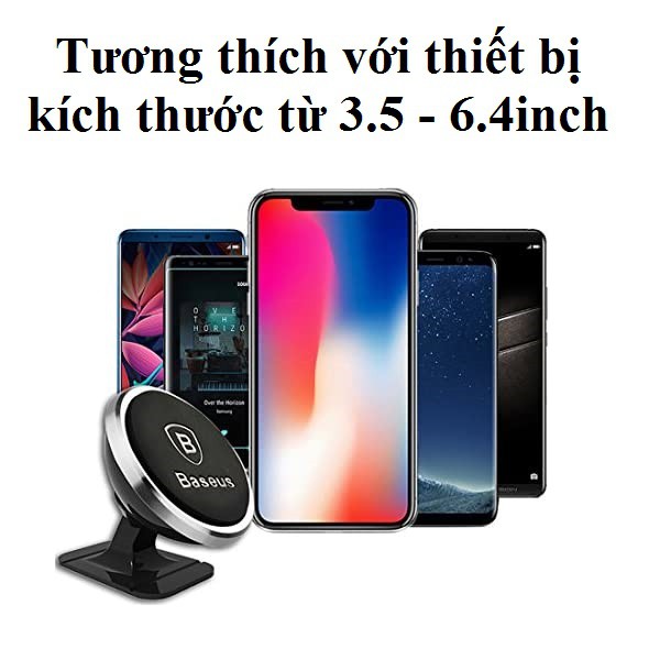 Giá đỡ điện thoại xoay 360 độ trên xe hơi Baseus Sugent -NT0S _  Hàng chính hãng