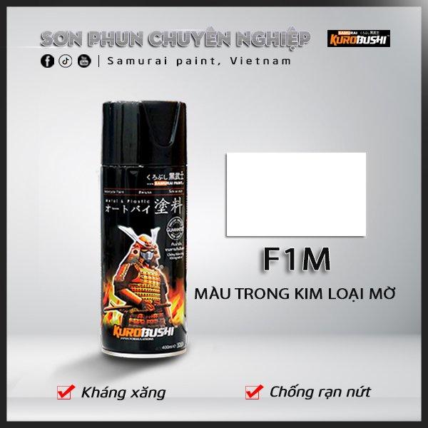 Sơn xịt Samurai Kurobushi - màu trong kim loại mờ F1M (400 ml)