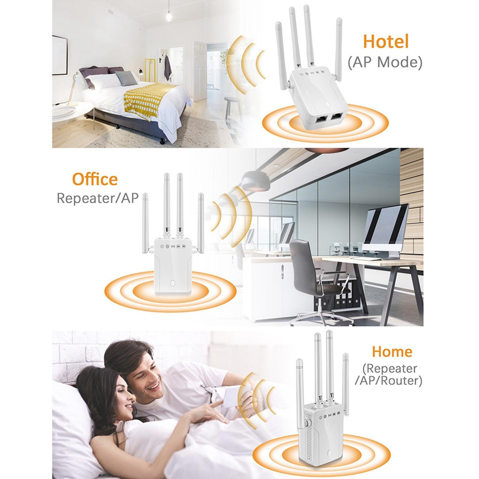 Wall Plug Dual-Band 2.4G 5G Wifi Repeater & Router Wireless Extender Booster
