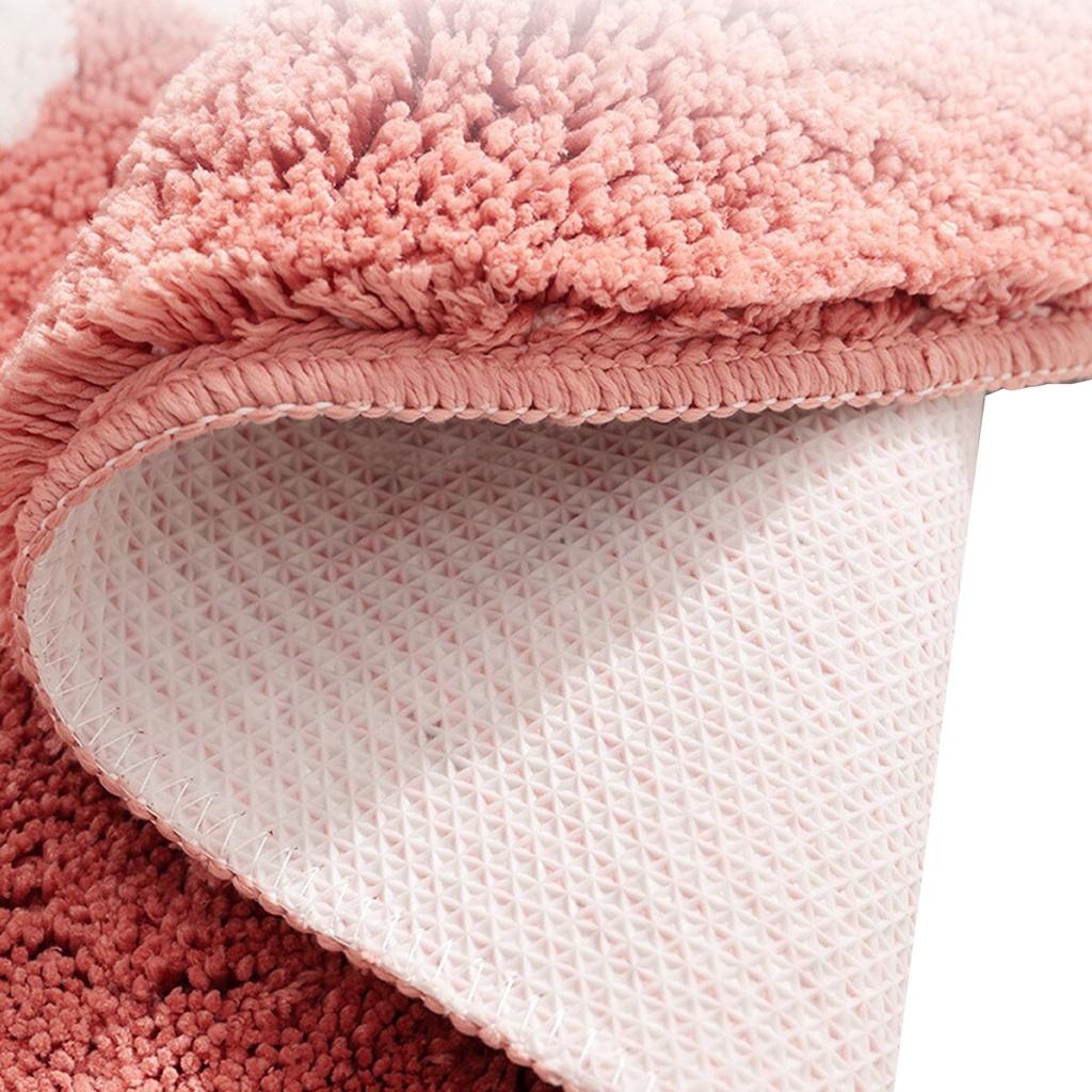 AA Household Floor Mat, Anti-Slip Soft Water Absorption Cover for Bathing Room Doorway, Cute Peach Shape Bath Mat
