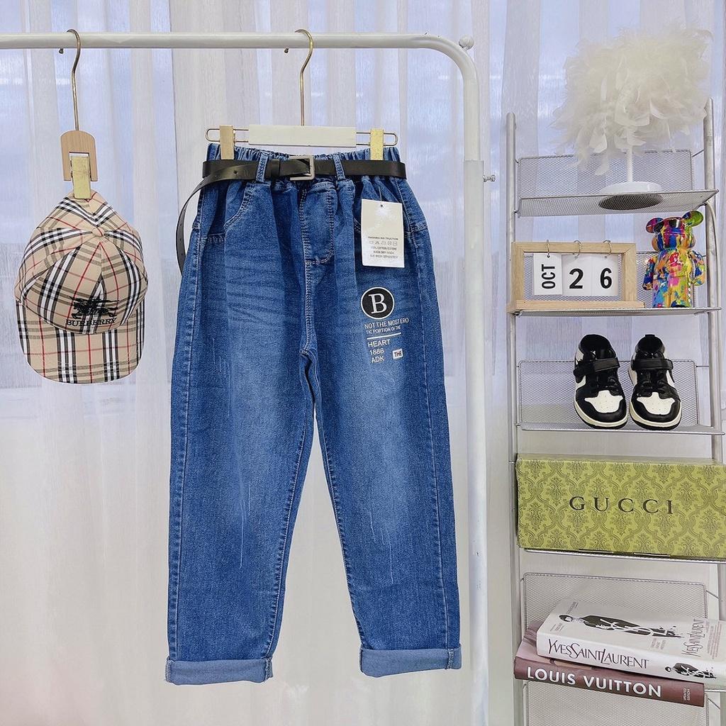 Quần jean dài siêu mềm hàng xuất nhật cao câp cho bé trai 22 -58kg, quần baggy cho bé đi học