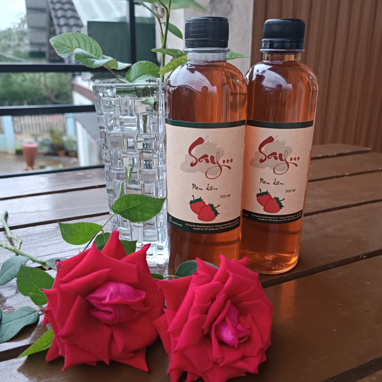 Men Dâu Tây Đà Lạt Tự Nhiên 500ml