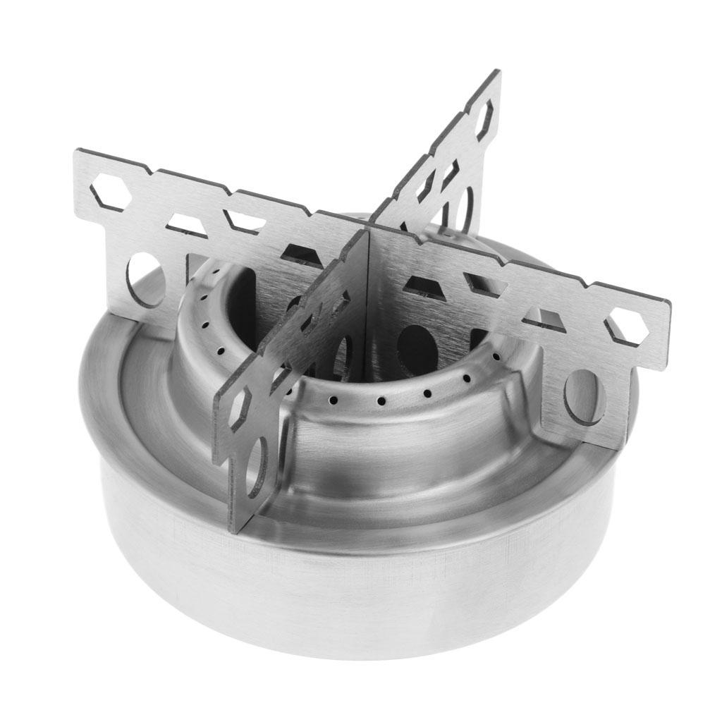 Phép Lạ Lắc Inox Cắm Trại Đi Bộ Đường Dài Nấu Ăn Tinh Thần Bếp Cồn Với Giá Đỡ