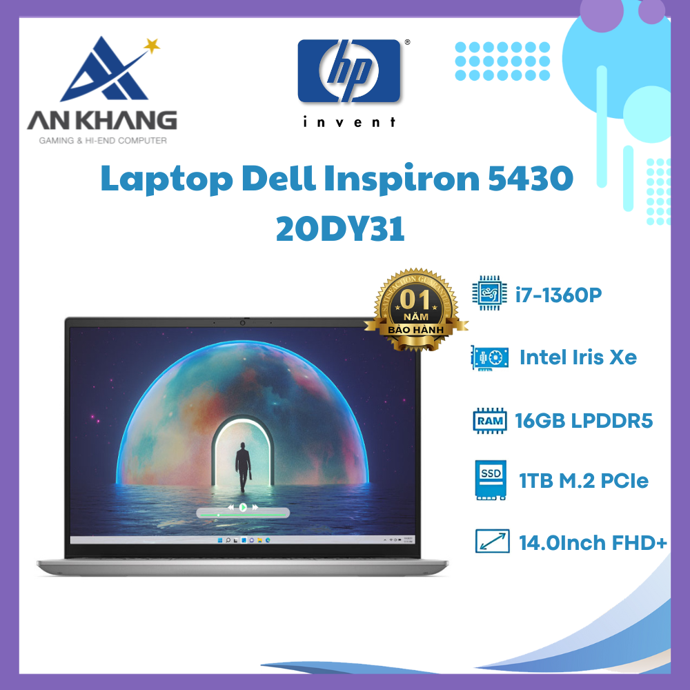 Laptop Dell Inspiron 14 5430 20DY31 - Hàng Chính Hãng - Bảo Hành 12 Tháng