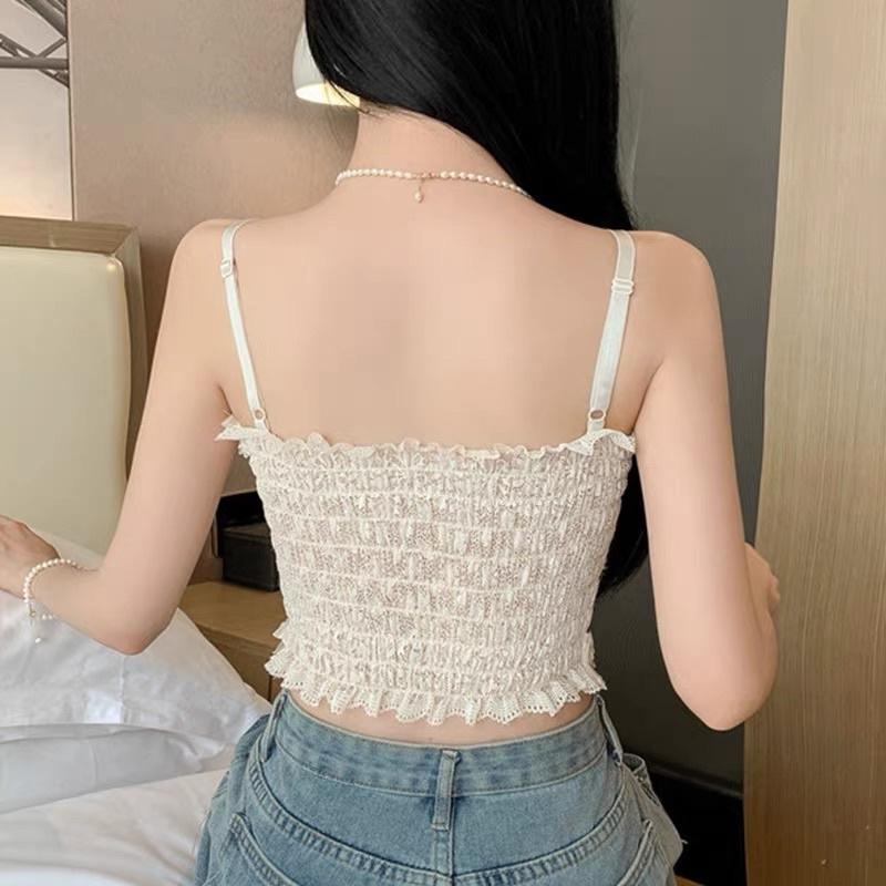 Áo hai dây ren mềm mịn có đệm mút hàng Quảng Châu cao cấp