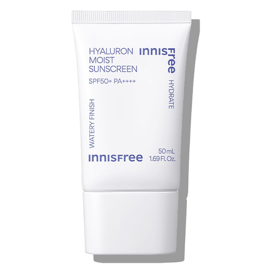 Kem chống nắng dưỡng ẩm & cải thiện nếp nhăn innisfree Hyaluron Moist Sunscreen Essence Texture SPF50+ PA++++ 50 mL