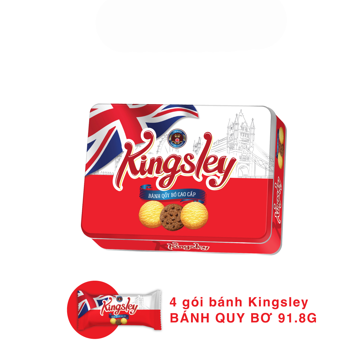 Bánh quy bơ cao cấp Kingsley 367.2g