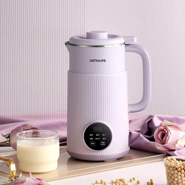 Máy làm sữa hạt 800ml, Máy nấu sữa hạt mini đa năng 600W có chế độ hẹn giờ, giữ nhiệt cao cấp PBJ-001