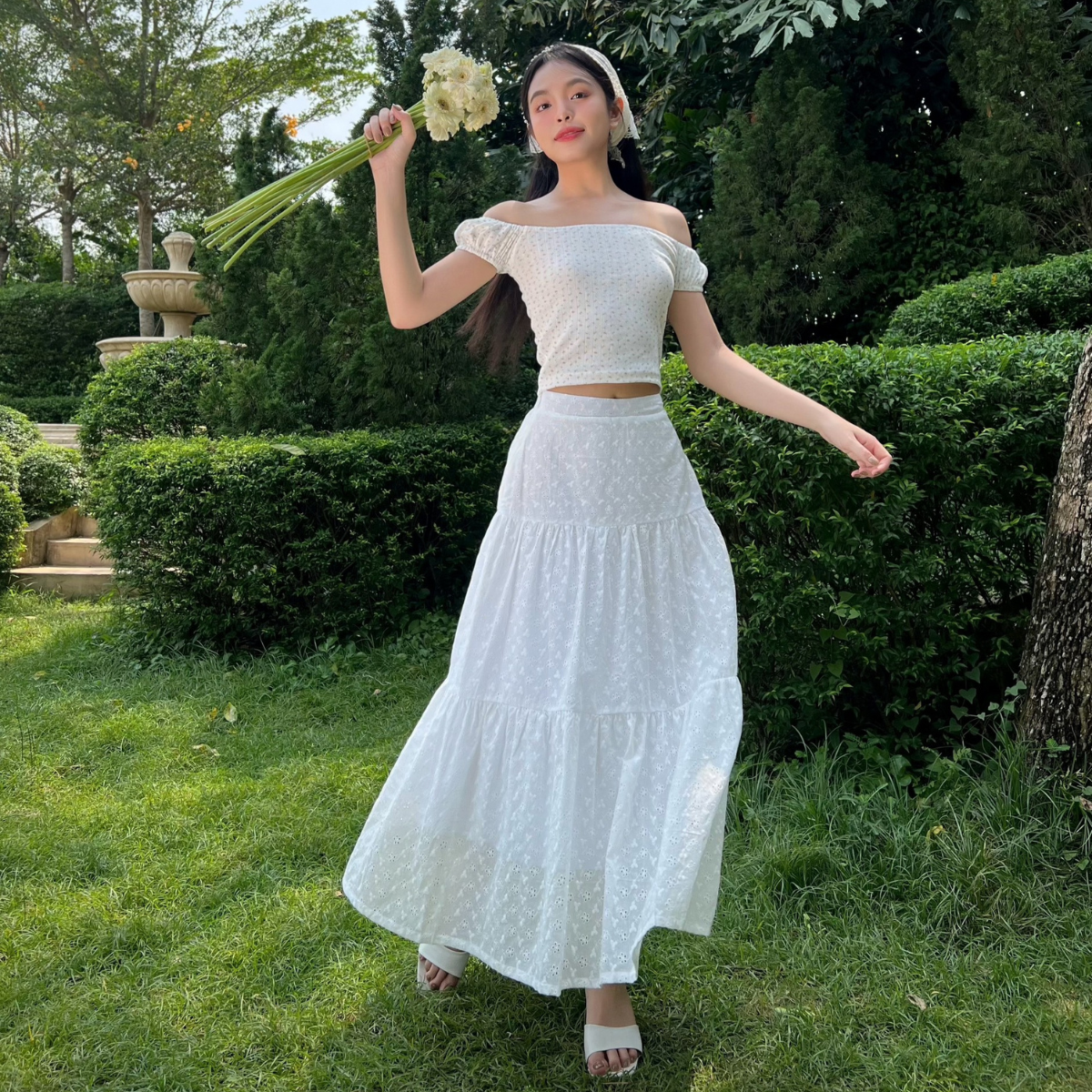Chân váy dài chân váy maxi công chúa dễ thương nữ tính Melanie Miều Est.2013