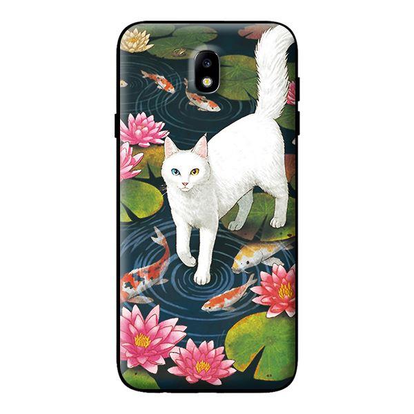 Ốp in cho Samsung Galaxy J7 Pro Mèo Trắng - Hàng chính hãng