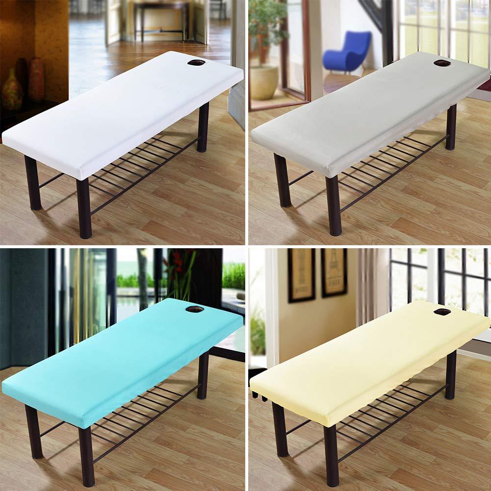 2 Tấm Mát-xa Chuyên Nghiệp Có Lỗ Trên Mặt, Thích Hợp Cho Người Cao Dưới 80cm, Viền Co Giãn Dây Rút, Bọc Toàn Thân Cho Giường Mát-xa