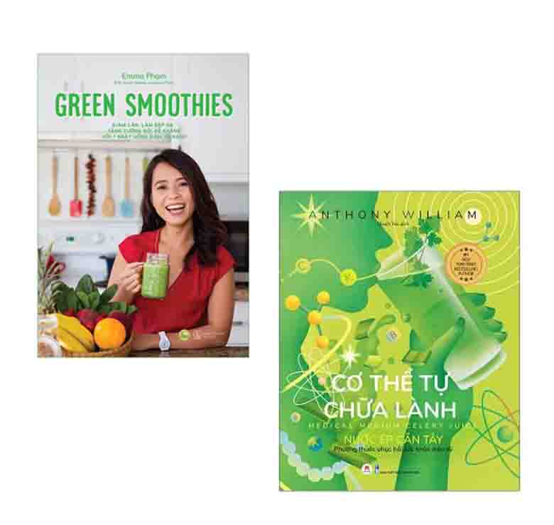 Combo 2 cuốn: Cơ Thể Tự Chữa Lành: Nước Ép Cần Tây + Green Smoothies - Giảm Cân, Làm Đẹp Da, Tăng Cường Sức Đề Kháng Với 7 Ngày Uống Sinh Tố Xanh ( Hướng dẫn làm tự làm đẹp/ Ăn uống hiệu quả cho sức khỏe/ Tặng kèm bookmark)