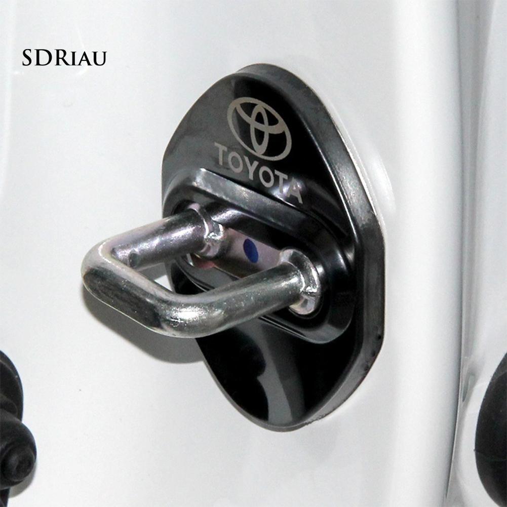 Bộ 4 Miếng Inox Bảo Vệ Khóa Cửa Xe Hơi Toyota Camry Corolla