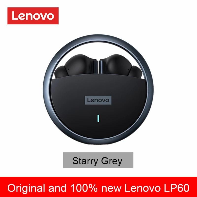 Tai nghe không dây LENOVO LP60 TWS kết nối Bluetooth 5.0 thể thao chống nước độ trễ ít chạm điều khiển mic HD cao cấp-Hàng chính hãng