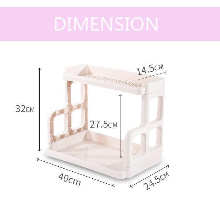Kệ đựng gia vị 2 Kệ để đồ thông minh 2 tầng đa năng tiết kiệm không gian ms5566