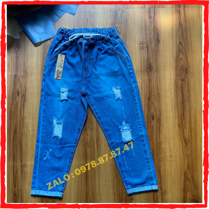 Quần Baggy Jean Nữ Rách M40 Có Bigsize - Quỳnh Trâm Shop