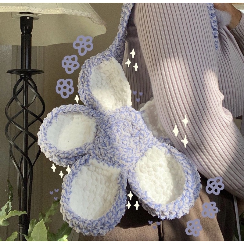 Crochet bloom bag - Túi len hình bông hoa cúc - Hàng có sẵn
