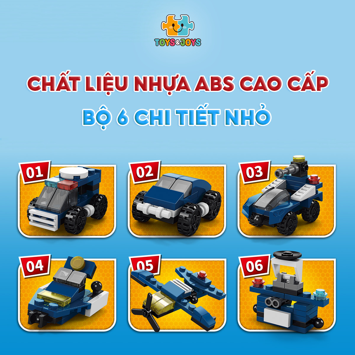 Đồ chơi lắp ráp Chiến binh cảnh sát siêu cấp 6 trong 1 – Super Police Warrior - Toys &amp; Joys