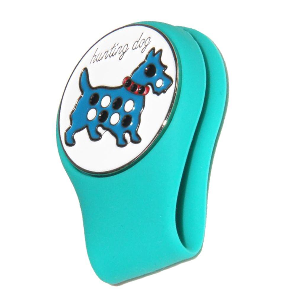2x Golf Ball Marker Silicone  Hat Clips with Detachable Pattern
