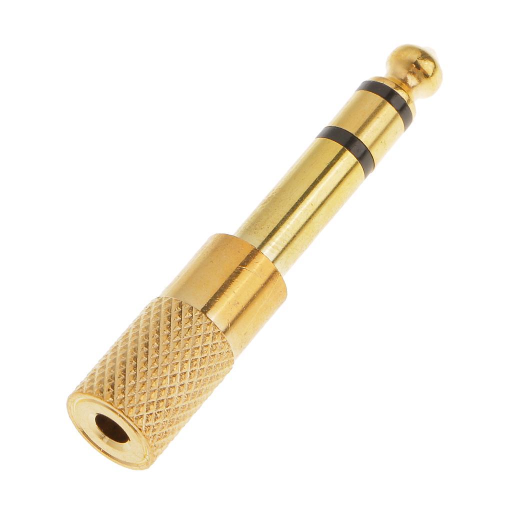 Gold-plated 6.35mm 6.3mm 1/4" Male Plug to 3.5mm 1/8 Female Jack Headphone Stereo Audio Adapter Converter Connector