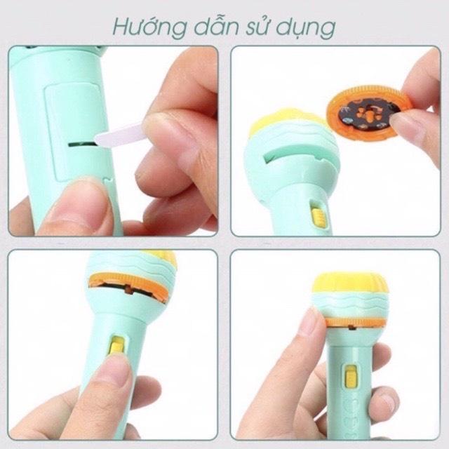 Đèn Pin Chiếu Hình Full bộ 80 Hình Cho Bé Yêu Thỏa Thích Khám Phá