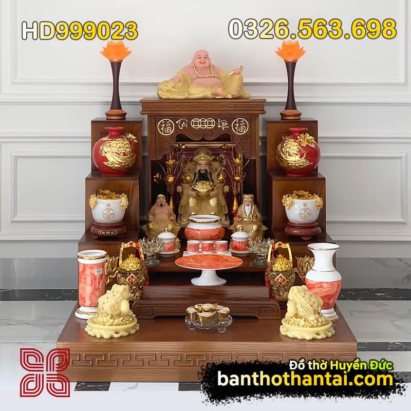 Bộ Bàn thờ Thần tài Hiện đại Đỏ đá HD999023