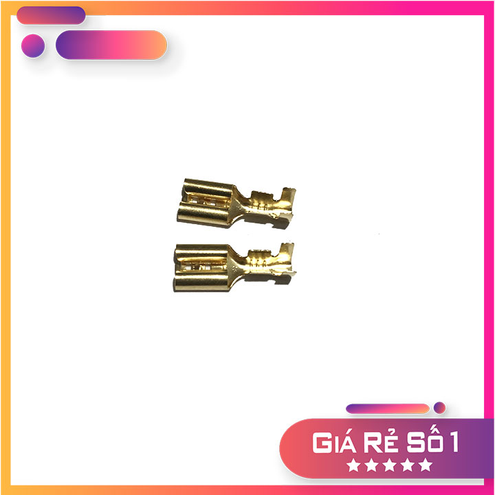 Đầu cos kẹp dây điện 6.3MM, cốt chữ T, đầu cos dây điện, cos gài 6.3