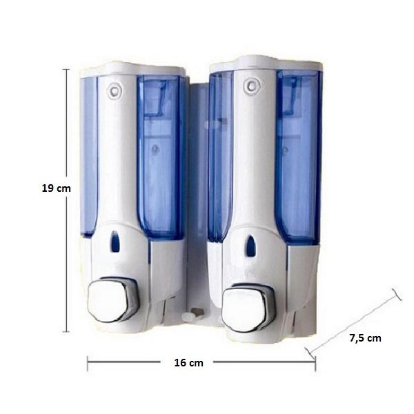 Hộp đựng nước rửa tay xà phòng treo tường nhấn hai bình