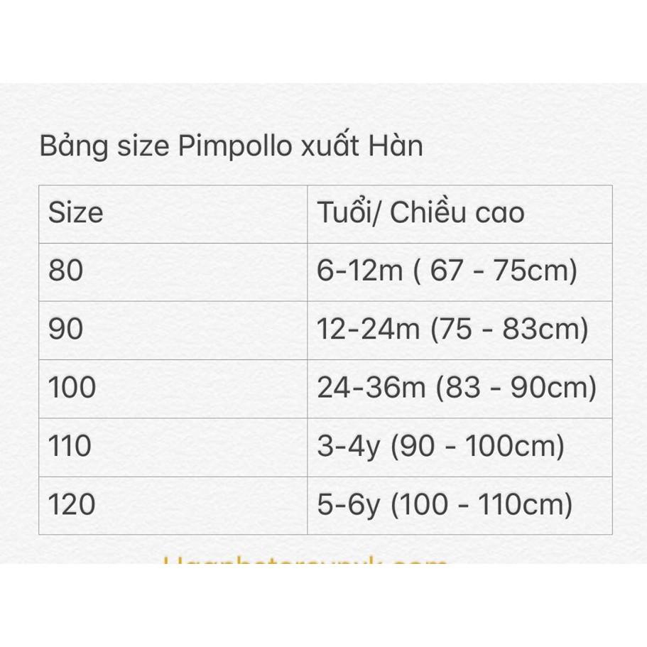 Quần legging Pimpollo xuất Hàn bé trai bé gái 1-6 tuổi (đen và kem)