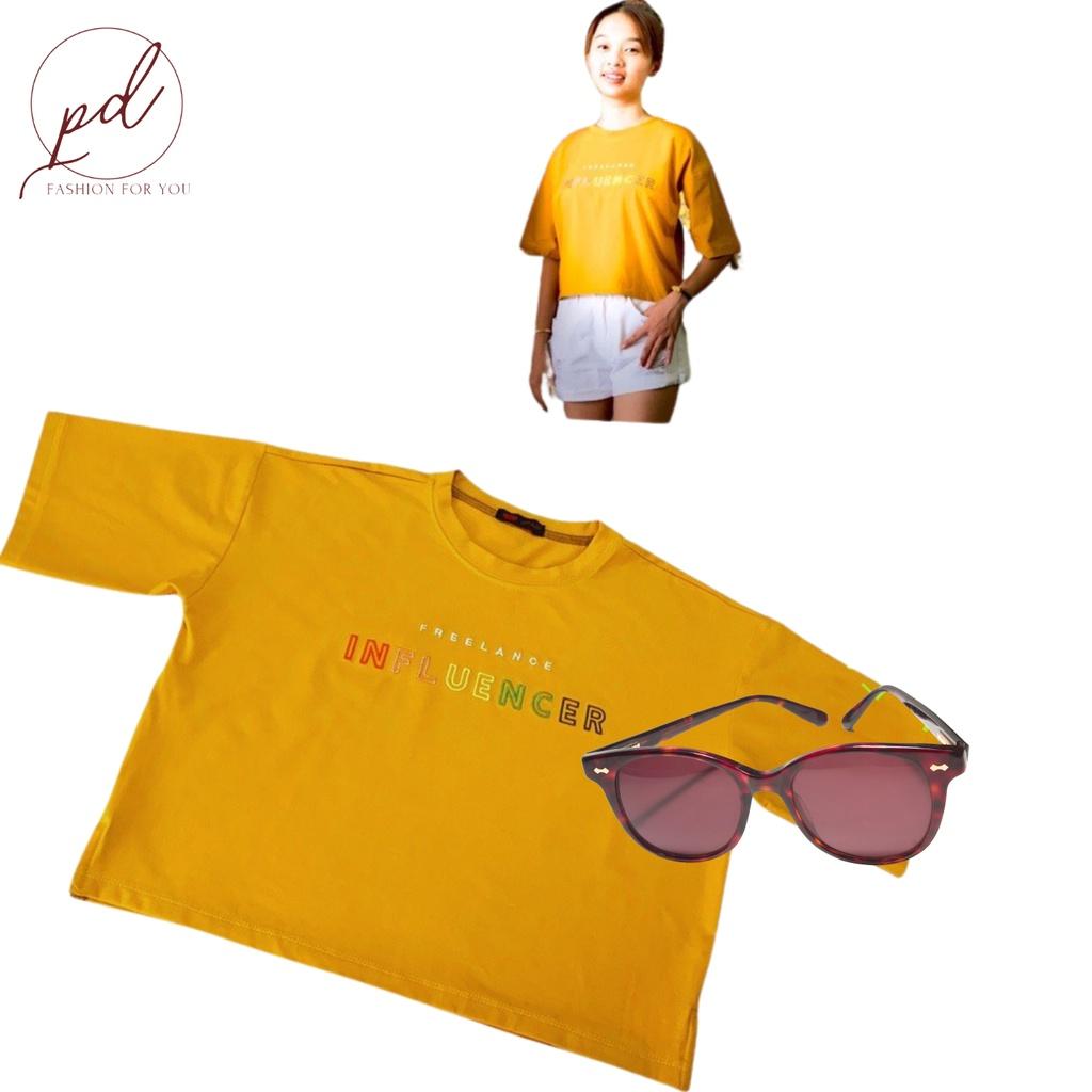 Aó Thun CROPTOP Thêu Chữ P&D Shop