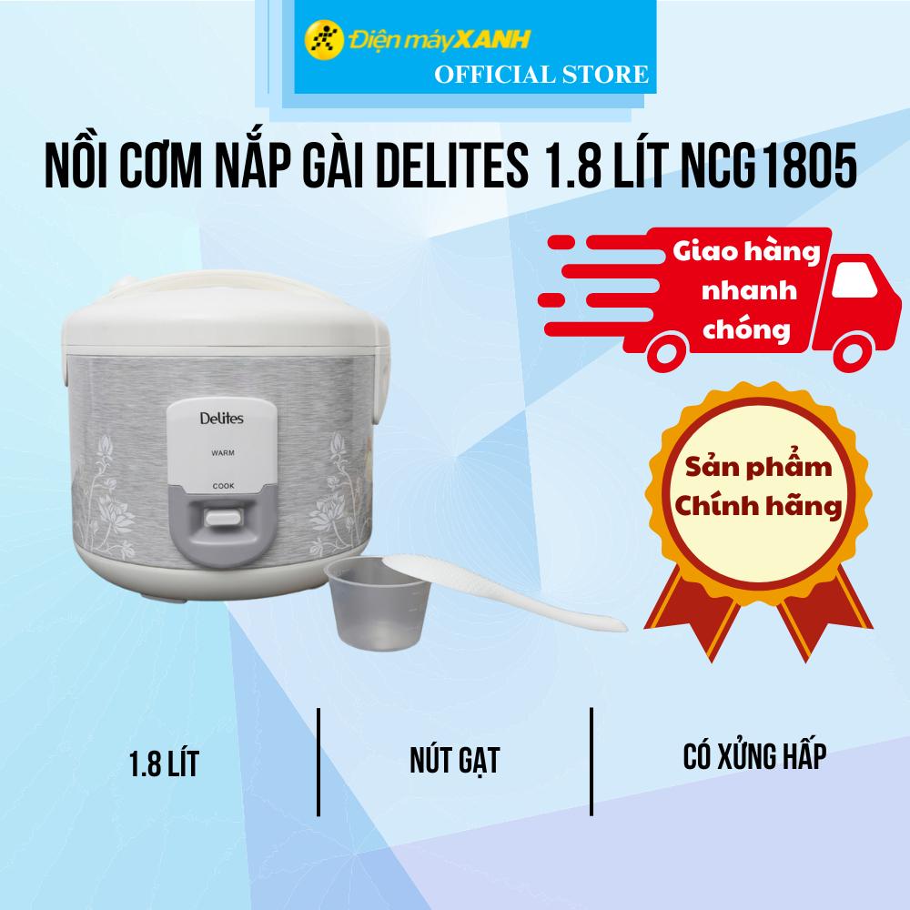 Nồi cơm nắp gài Delites 1.8 lít NCG1805 Hàng Chính Hãng