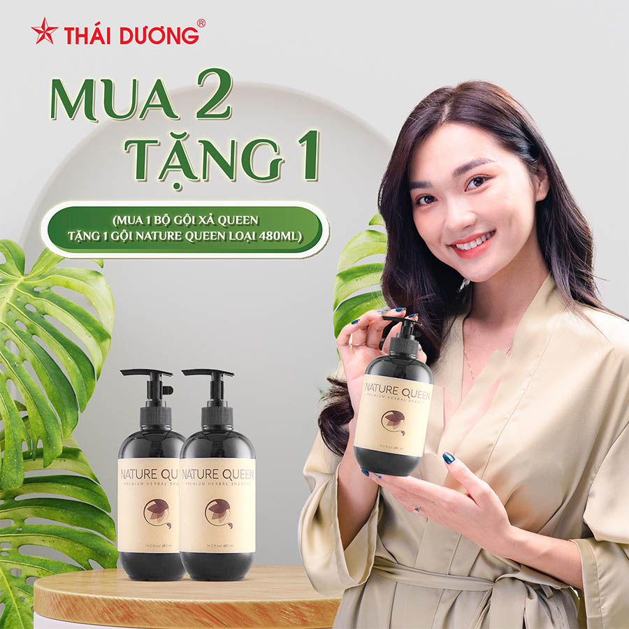 Combo 03 chai Dầu Gội Nature Queen 480ML - Sao Thái Dương