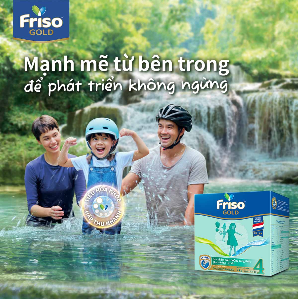 [Mới] Hộp giấy 2 Kg Friso Gold 4 + Tặng bộ set ăn Friso cho bé