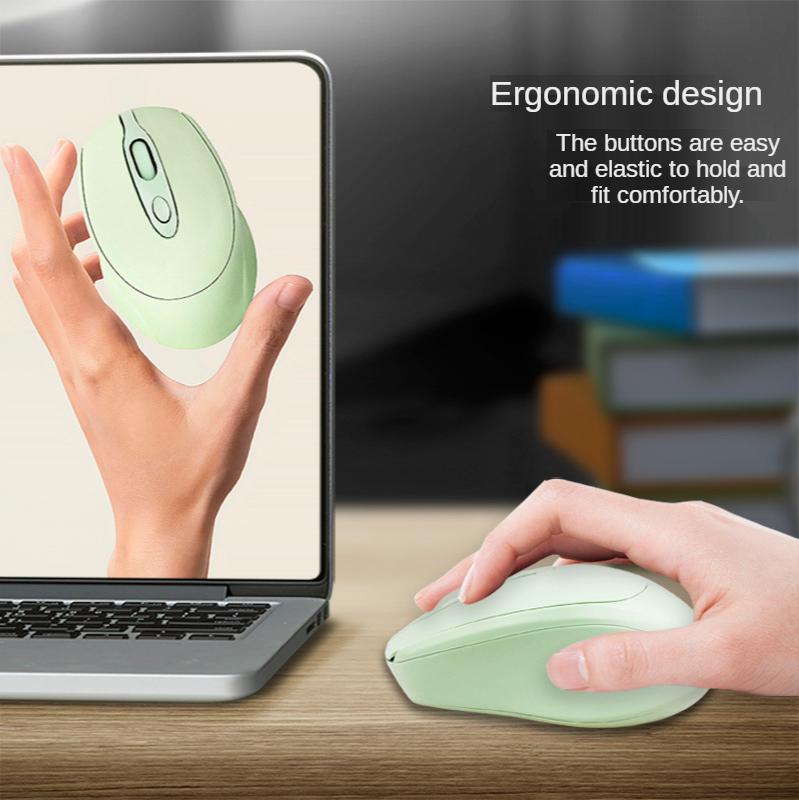 Chuột Không Dây Bluetooth Chuột Máy Tính Không Dây Silent Chuột Ergonomic Chơi Game Mouse Thích Hợp Cho Chế Độ Kép Chuột Cho Máy Tính Laptop