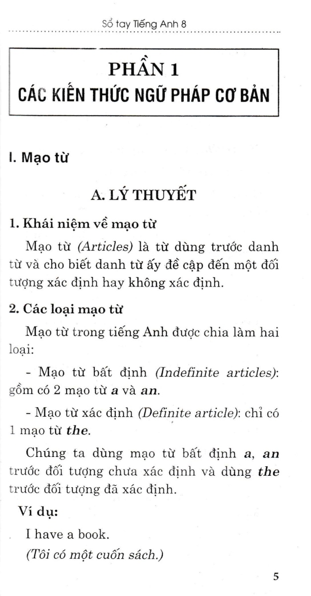 Sổ Tay Tiếng Anh Lớp 8 (Dùng Chung Cho Các Bộ SGK Hiện Hành) _HA