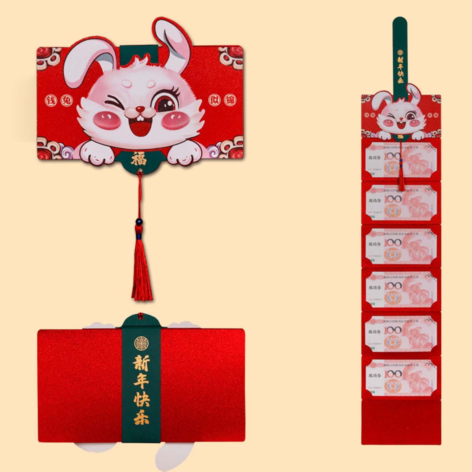 1 cái x Bao Lì Xì Tết Nguyên Đán Bữa Tiệc Năm Mới Túi Tiền May Mắn Năm Con Thỏ