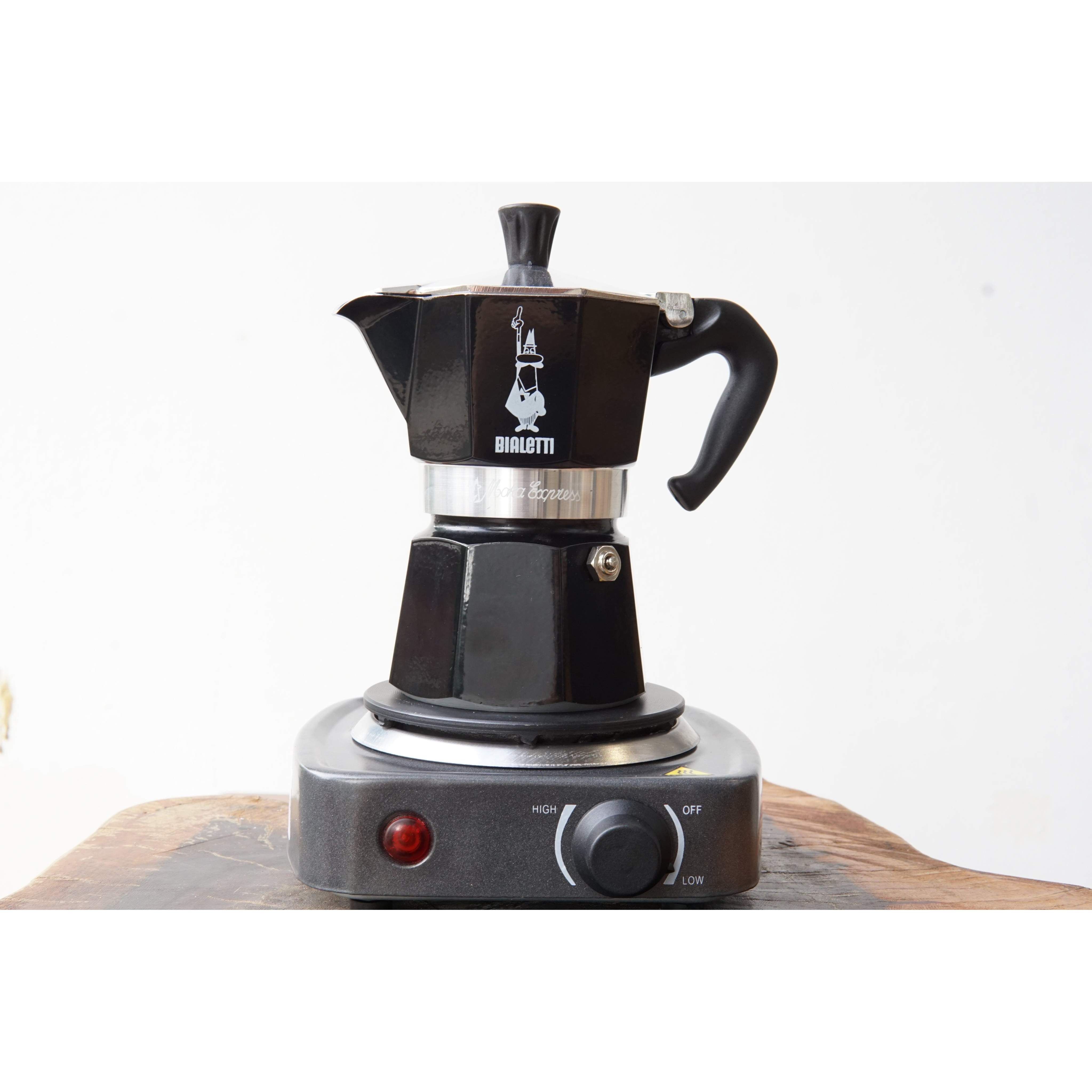 Combo ấm pha cà phê Bialetti Moka Express kèm bếp điện từ