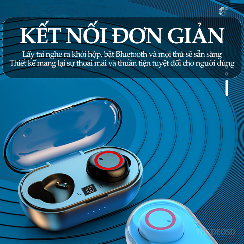 Tai Nghe Bluetooth Không Dây TWS Có Micro The Deosd TD - Hàng Chính Hãng