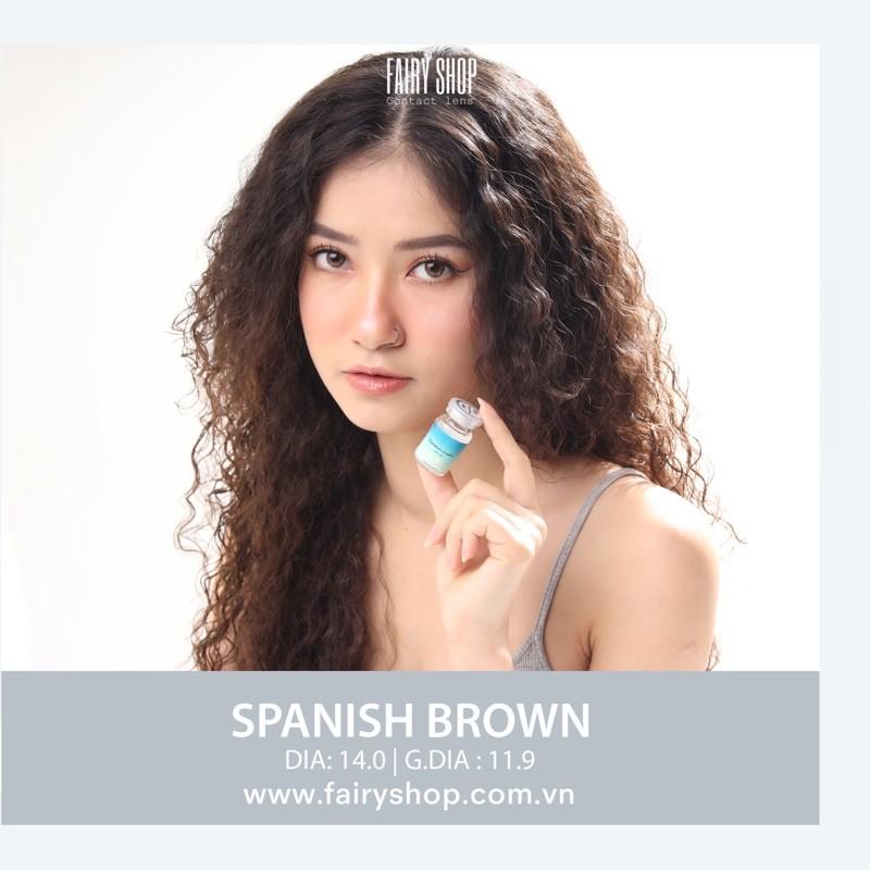 Áp tròng Spanish Brown 14.0mm - Kính Áp Tròng FAIRY SHOP CONTACT LENS độ cận 0 đến 8