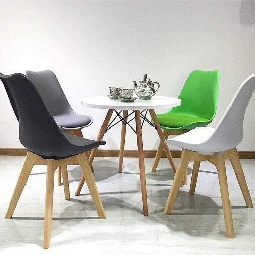 Bộ Bàn Ăn Eames và 4 ghế có nệm 60x60