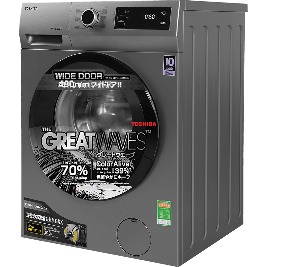 Máy giặt Toshiba Inverter 8.5 kg TW-BK95S3V model 2021 - Hàng chính hãng