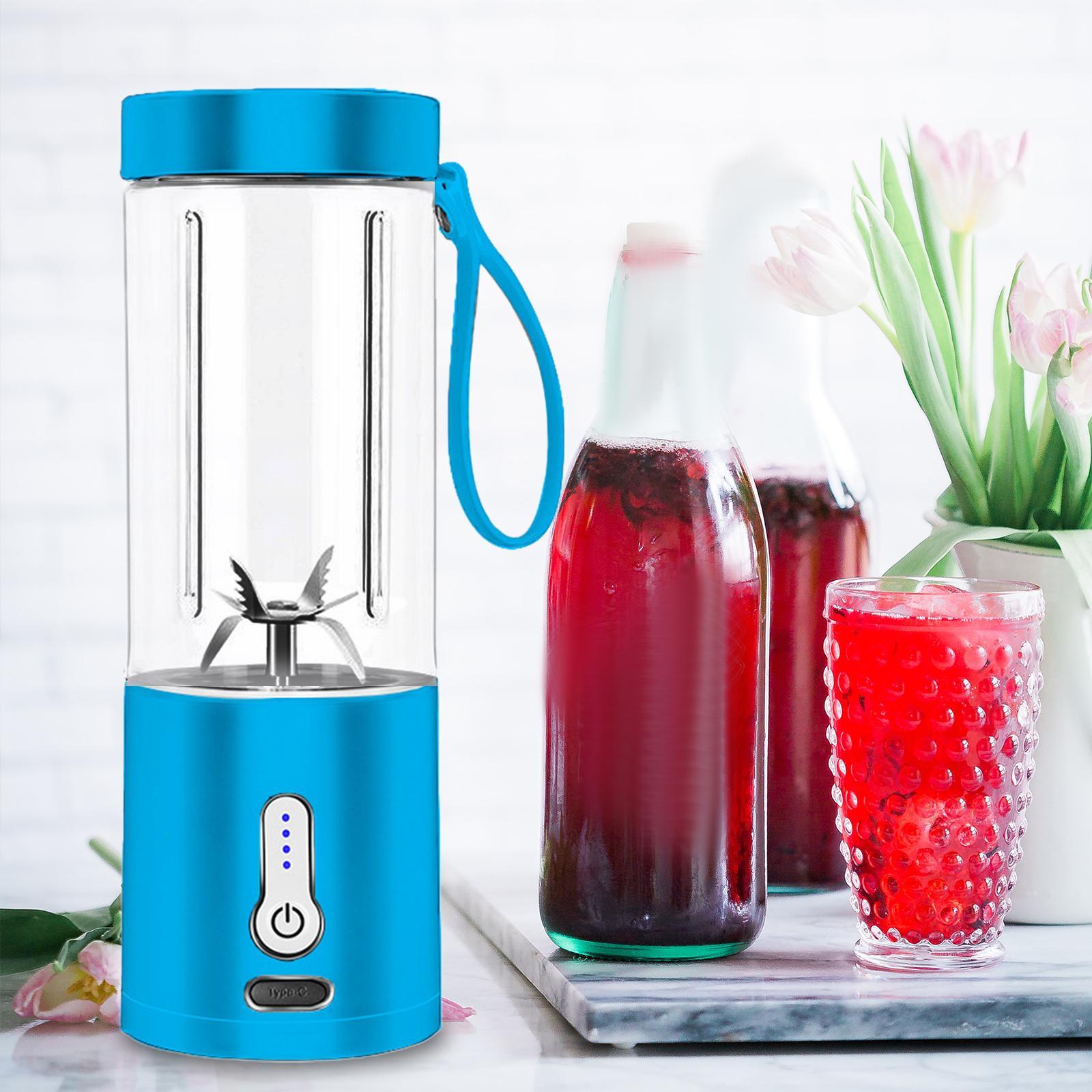 Portable Fruit Blender Mixer USB Rechargeable Juicer Cup for Office Travel