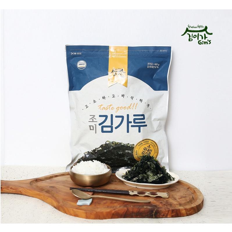 Một thùng 10 gói lá kim / rong biển vụn 400gr K-Wook Hàn Quốc
