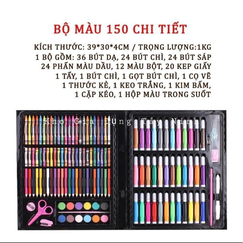 Hộp màu nhiều chi tiết 150 chi tiết cho bé thoã sức làm hoạ sĩ