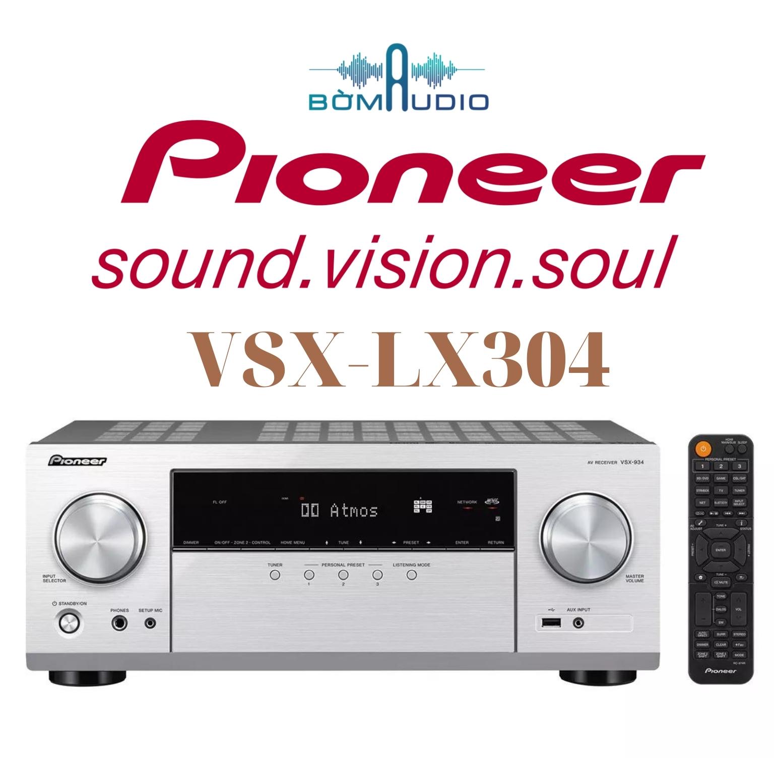 PIONEER VSX-LX304 | AMPLY XEM PHIM NGHE NHẠC 9.2 KÊNH | Chuẩn 4K - IMAX Enhanced - Dolby Atmos/DTS:X - Stream Nhạc Số Đa Phòng - Công Suất Khủng 185W/Kênh | Hàng Chính Hãng _ Mới 100%