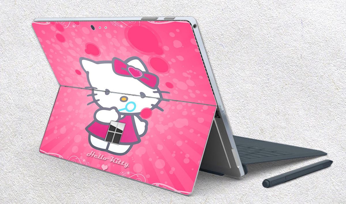 Skin dán hình Hello Kitty cho Surface Go, Pro 2, Pro 3, Pro 4, Pro 5, Pro 6, Pro 7, Pro X