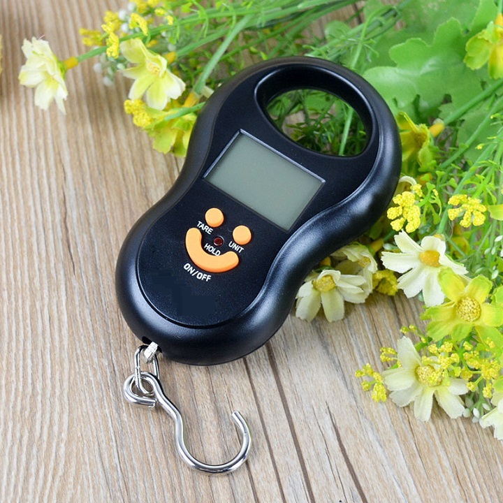 Cân điện tử cầm tay có móc treo bằng thép không gỉ max 50kg