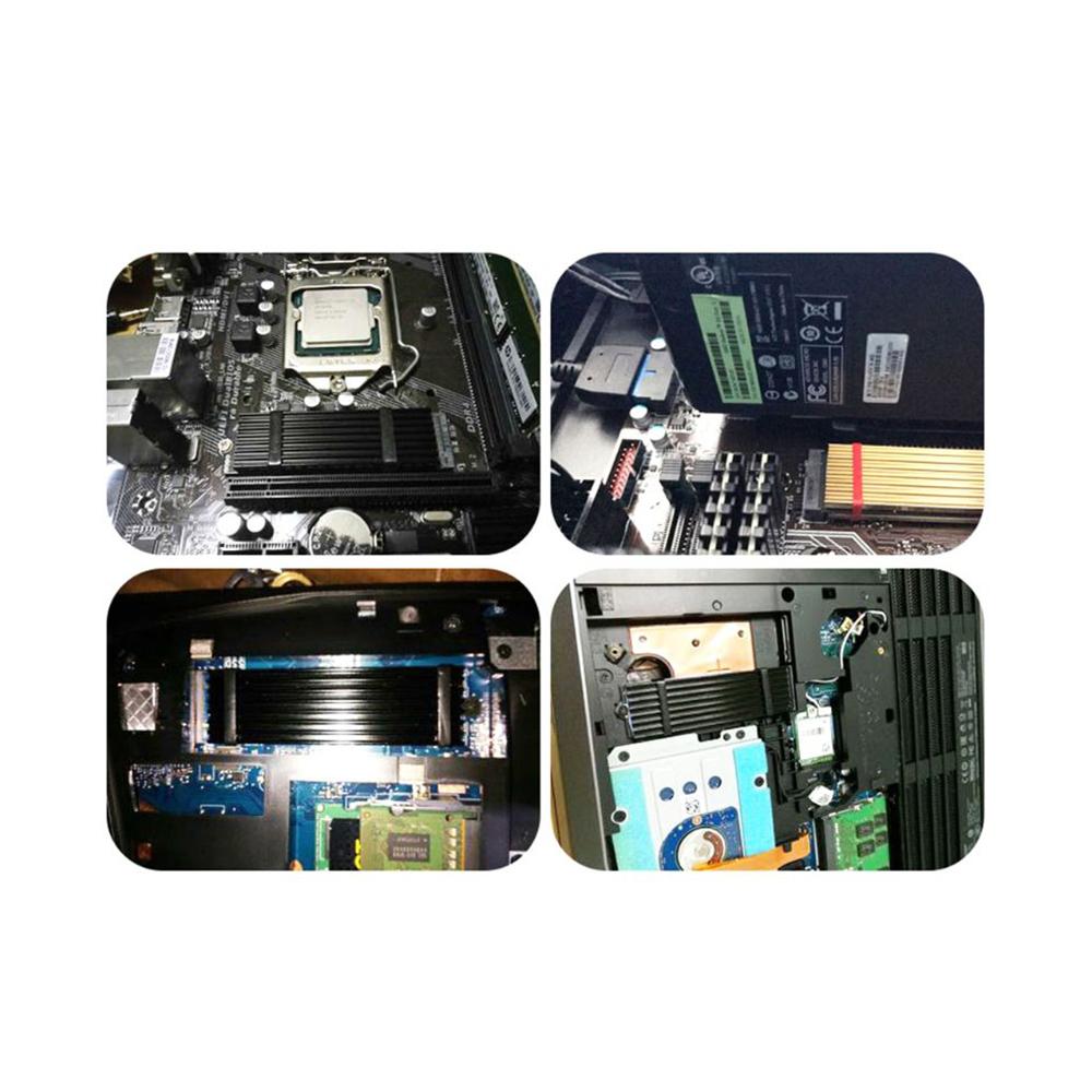 Heat Sink M.2 Solid State Drive Heat Sink M.2 2280 SSD Radiator M.2 SSD Cooling Vest Black
